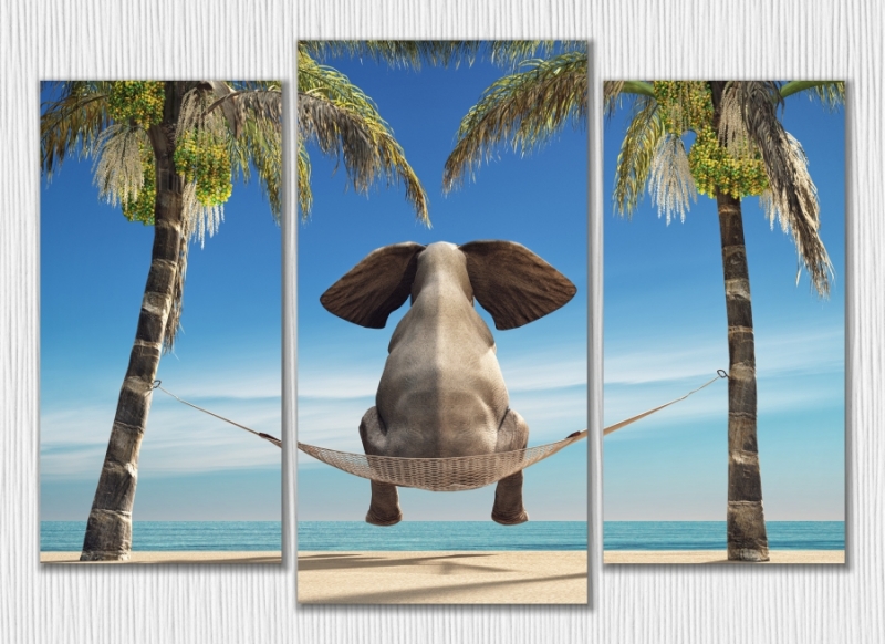 Арт. МК0352 "Слон на пляже"